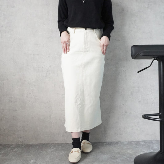 カラーセミタイトロングスカート