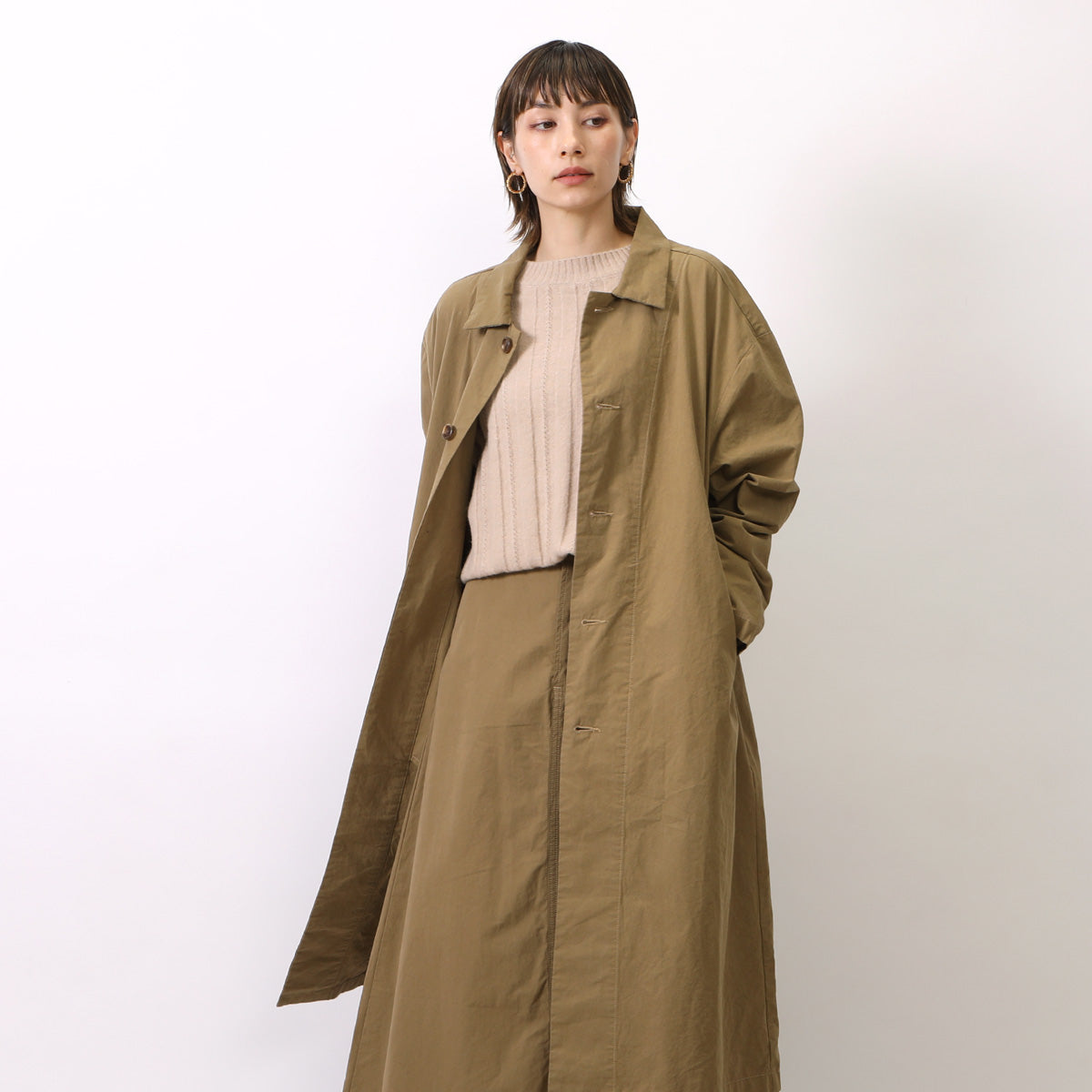 オーバーサイズ リブニット