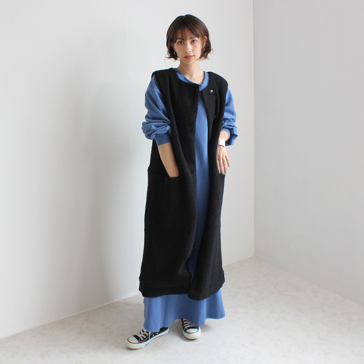 ボア ロングジレ ベスト
