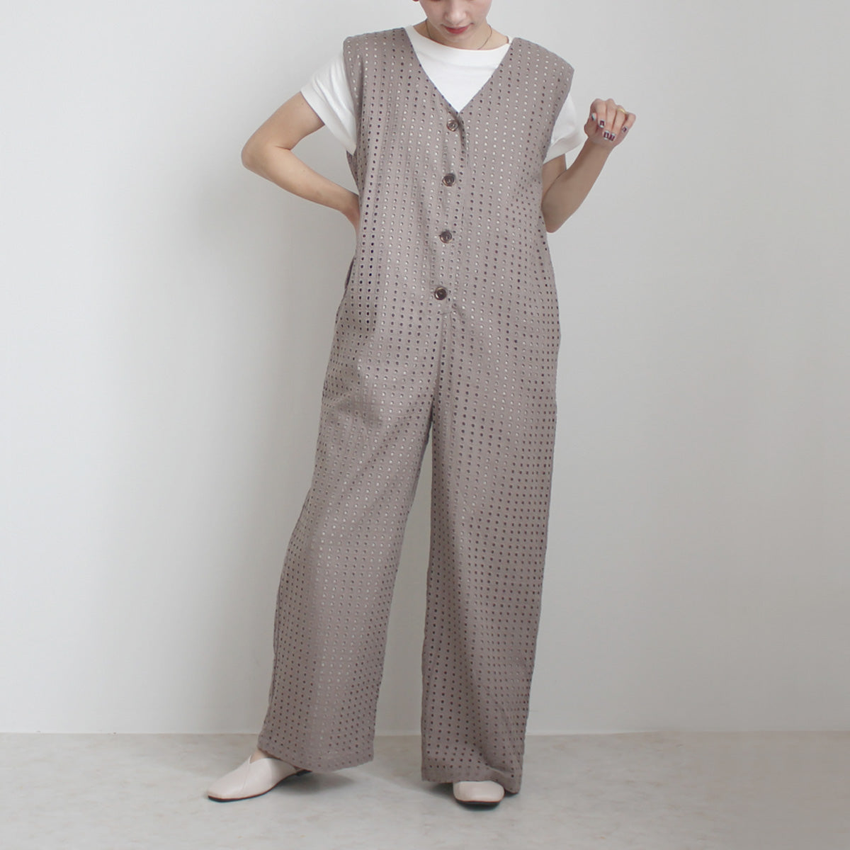 メッシュサロペット