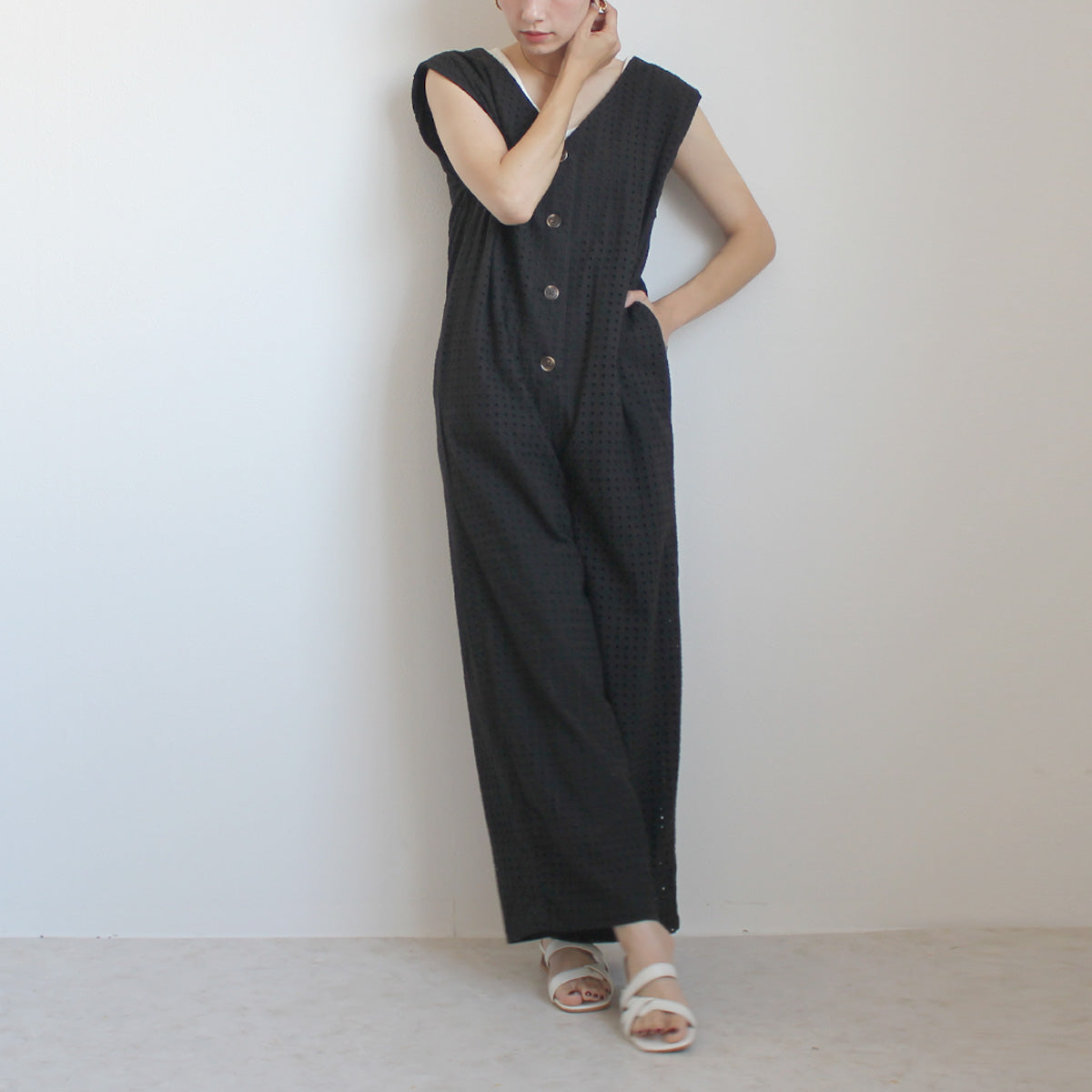 メッシュサロペット