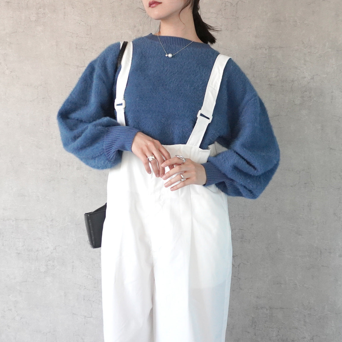 トラウザーサロペットワイドパンツ