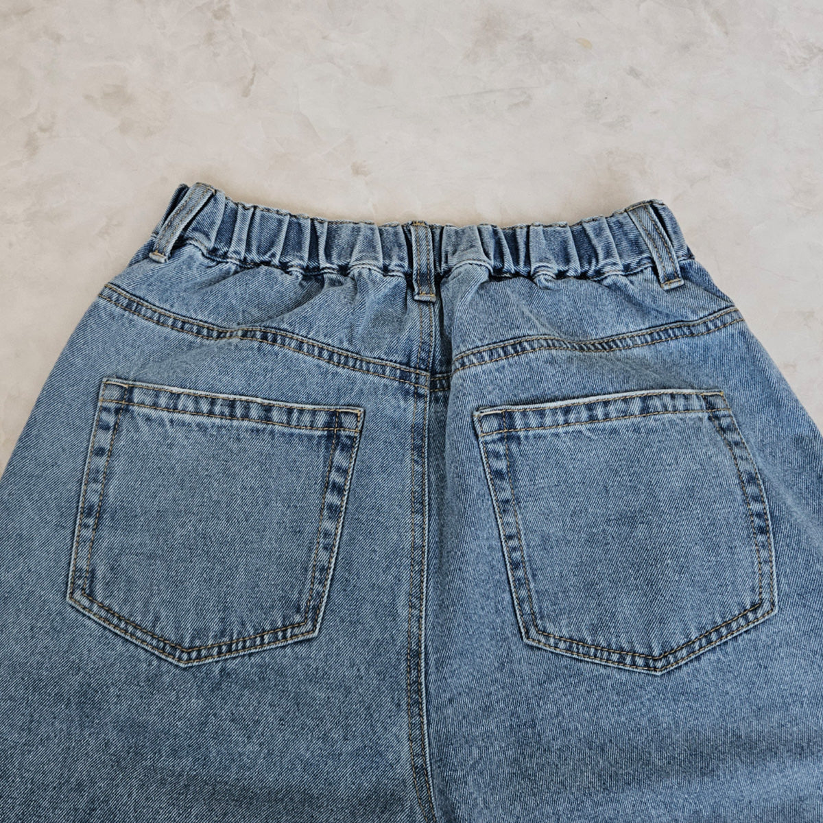 リップドワイドデニムパンツ