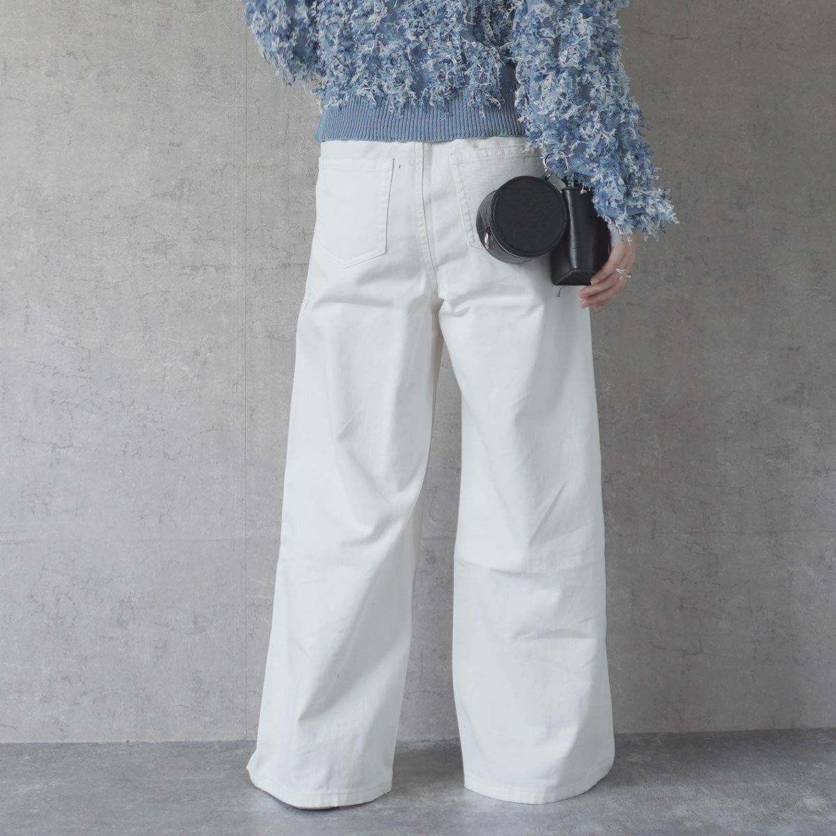 リップドワイドデニムパンツ