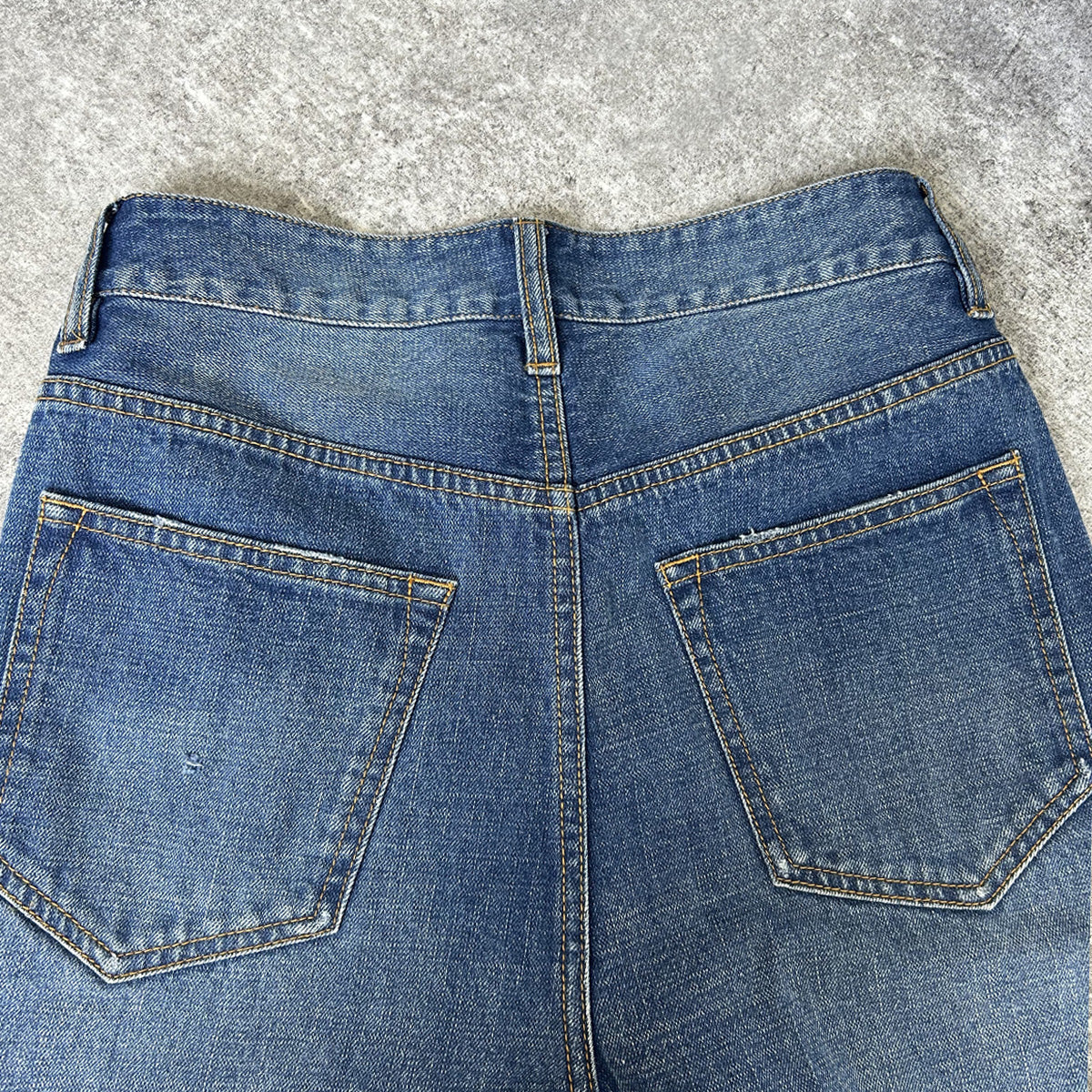ヴィンテージデニムハイウエストストレートパンツ