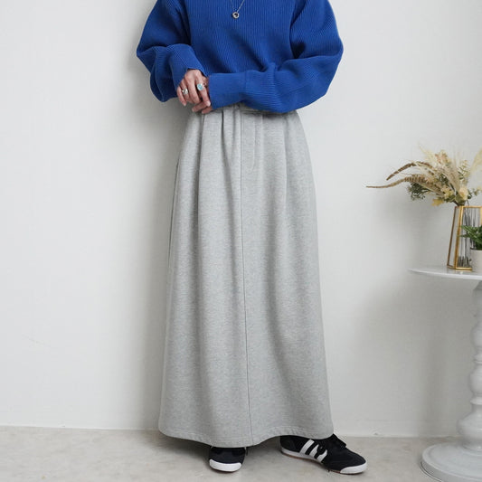 裏毛420g/mスウェットフレアロングスカート