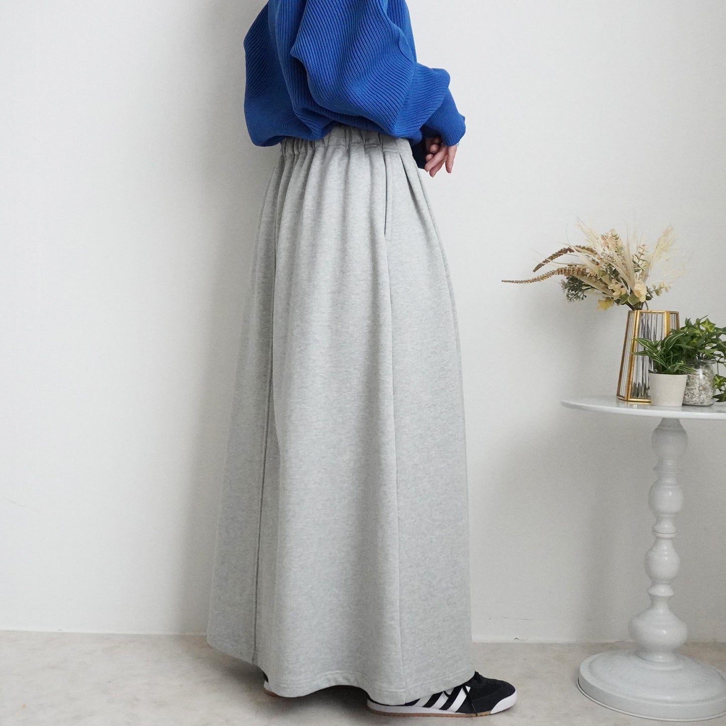 裏毛420g/mスウェットフレアロングスカート
