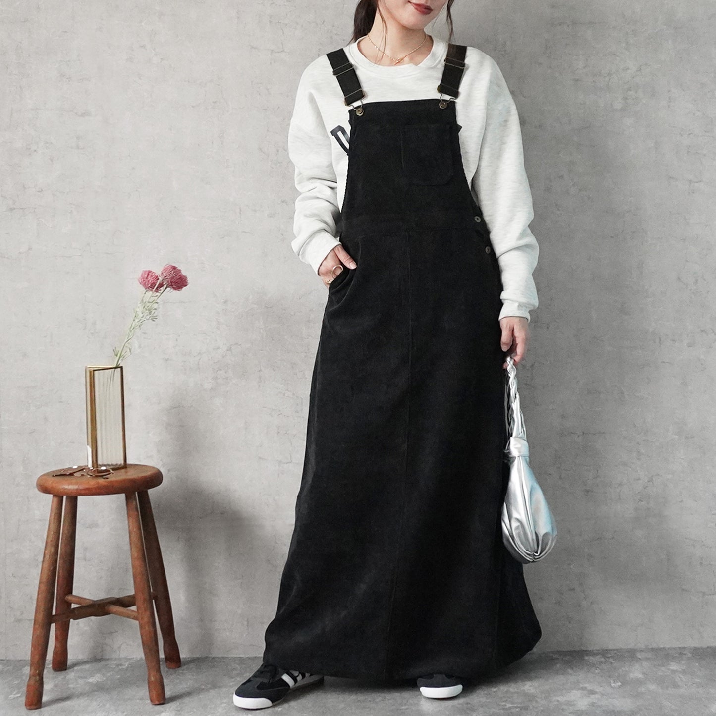 コーデュロイジャンパースカート