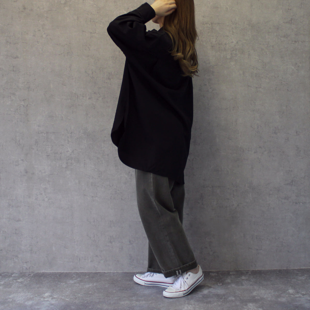 袖開き 2way デザイン シャツ