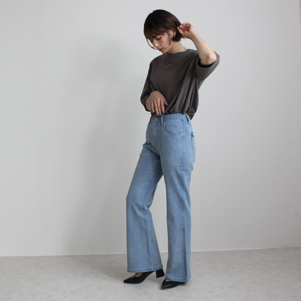 デニムフレアパンツ ボトムス