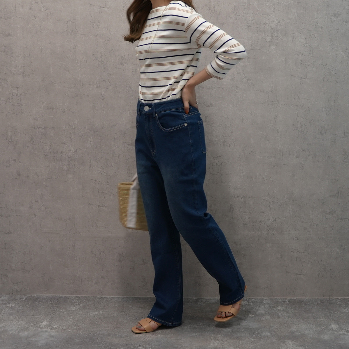 レーヨンストレッチデニム パンツ