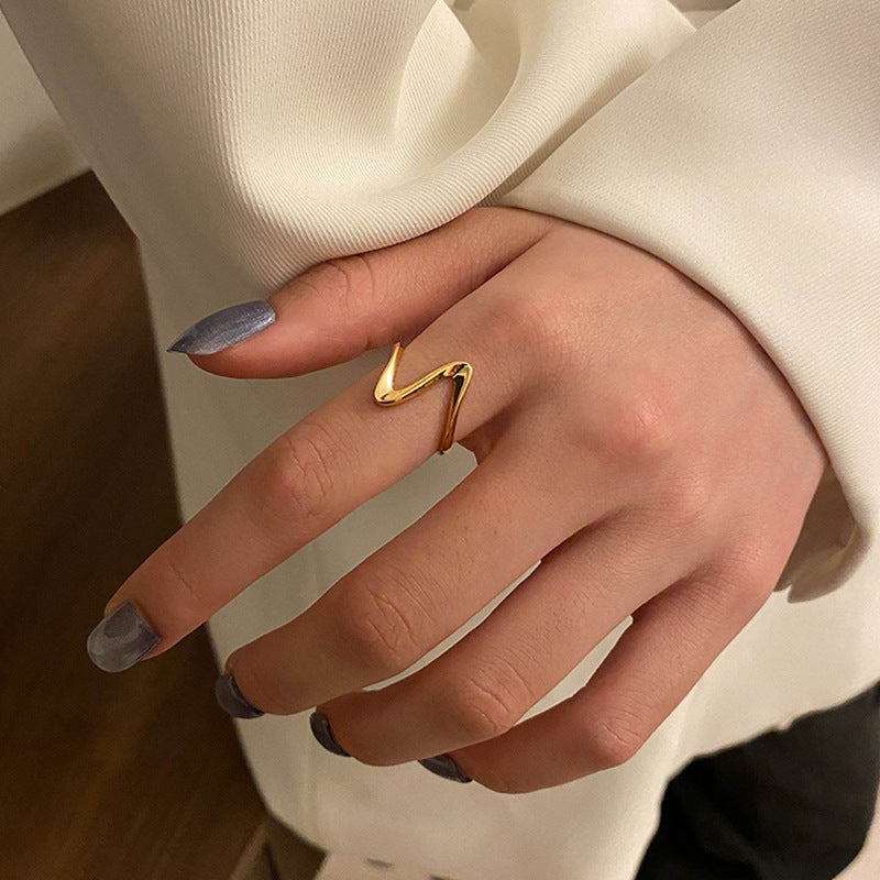 【ネコポス対応】ウェーブリング アクセサリー
