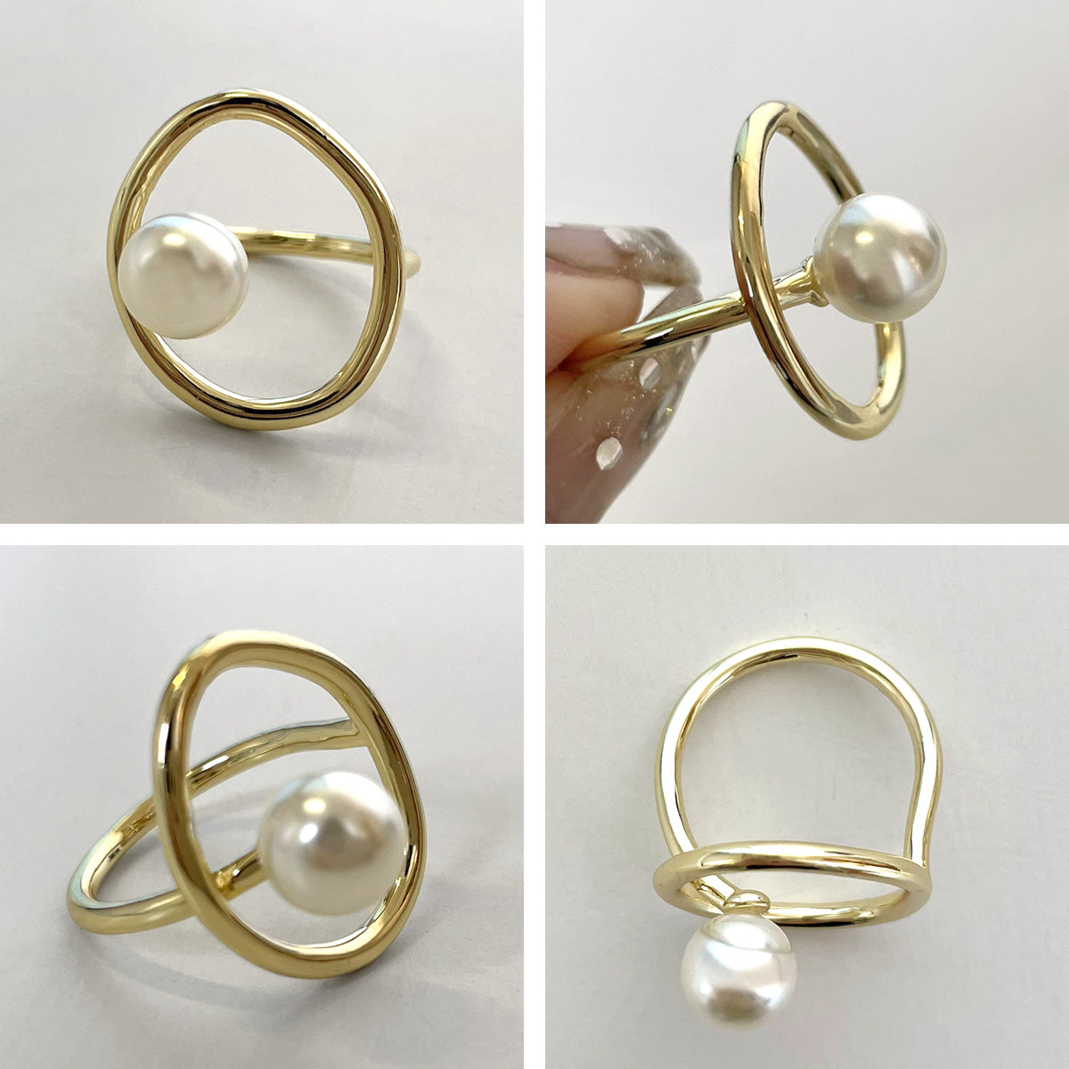 【ネコポス対応】オーバルリング アクセサリー