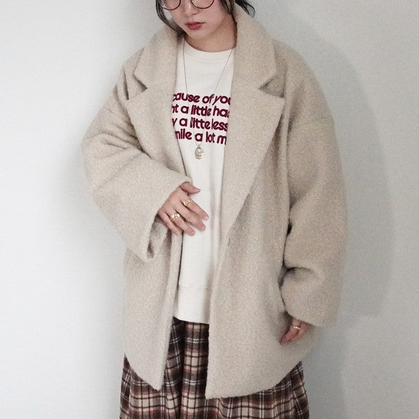 ボアテーラードコート