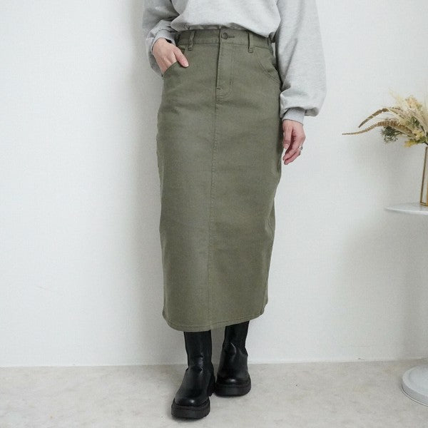 リサイクルデニムロングスカート【一部予約】