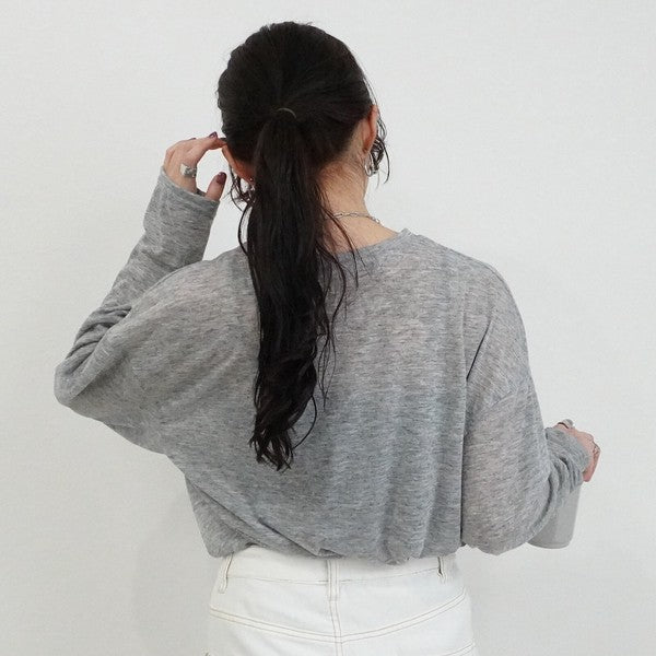 シアー天竺ロングTシャツ