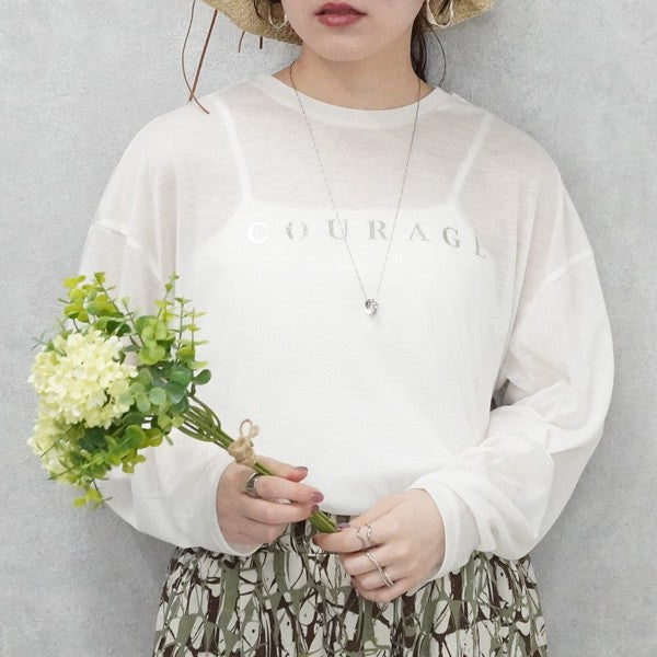 シアー天竺ロングTシャツ