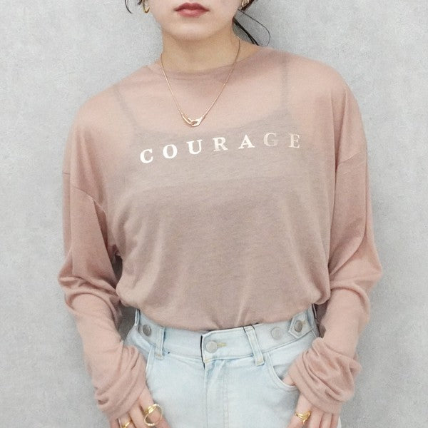 シアー天竺ロングTシャツ