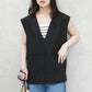 Vネックツイルベスト