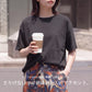 接触冷感ロゴ刺繍ドルマンスリーブTシャツ