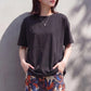 接触冷感ロゴ刺繍ドルマンスリーブTシャツ