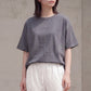 接触冷感ロゴ刺繍ドルマンスリーブTシャツ