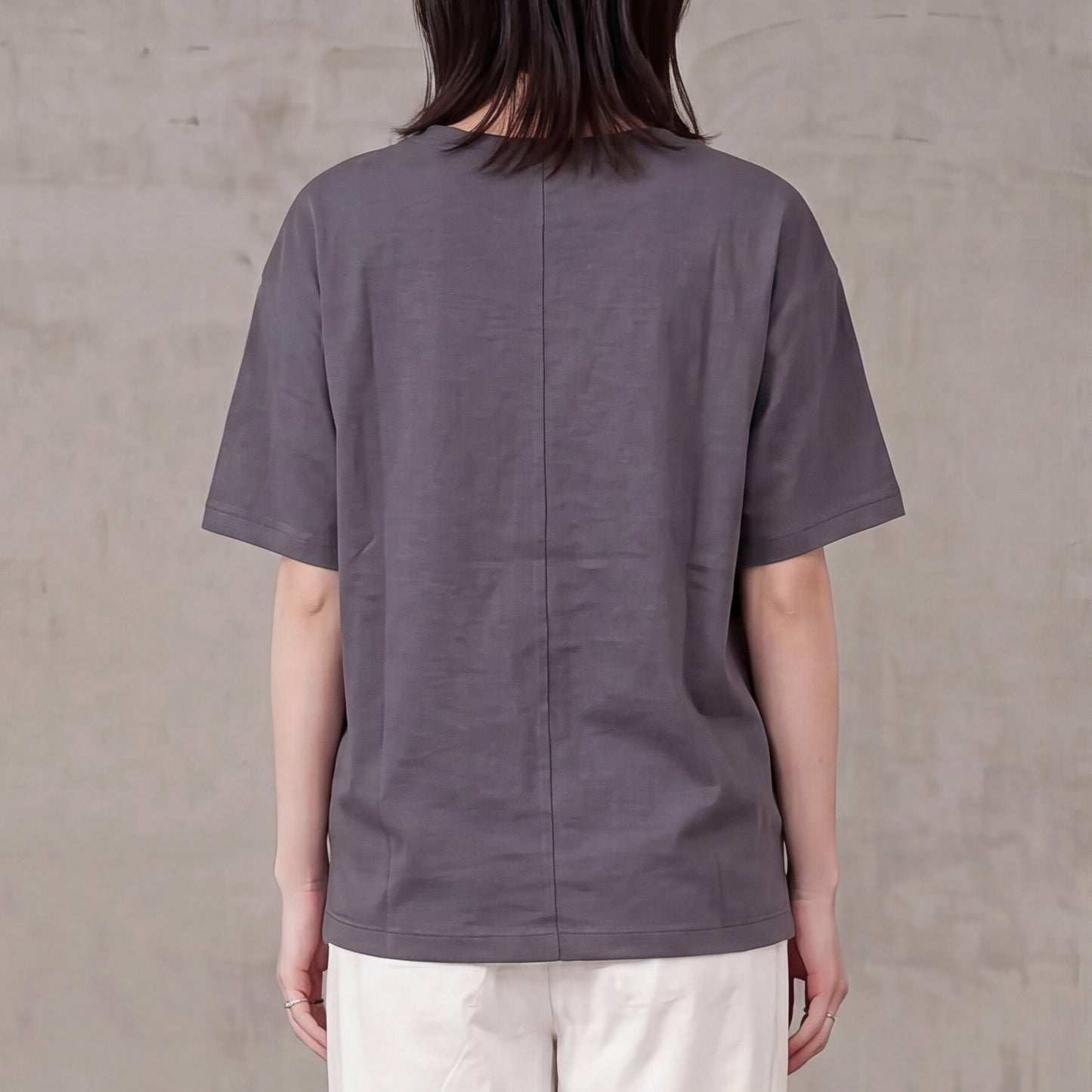 接触冷感ロゴ刺繍ドルマンスリーブTシャツ