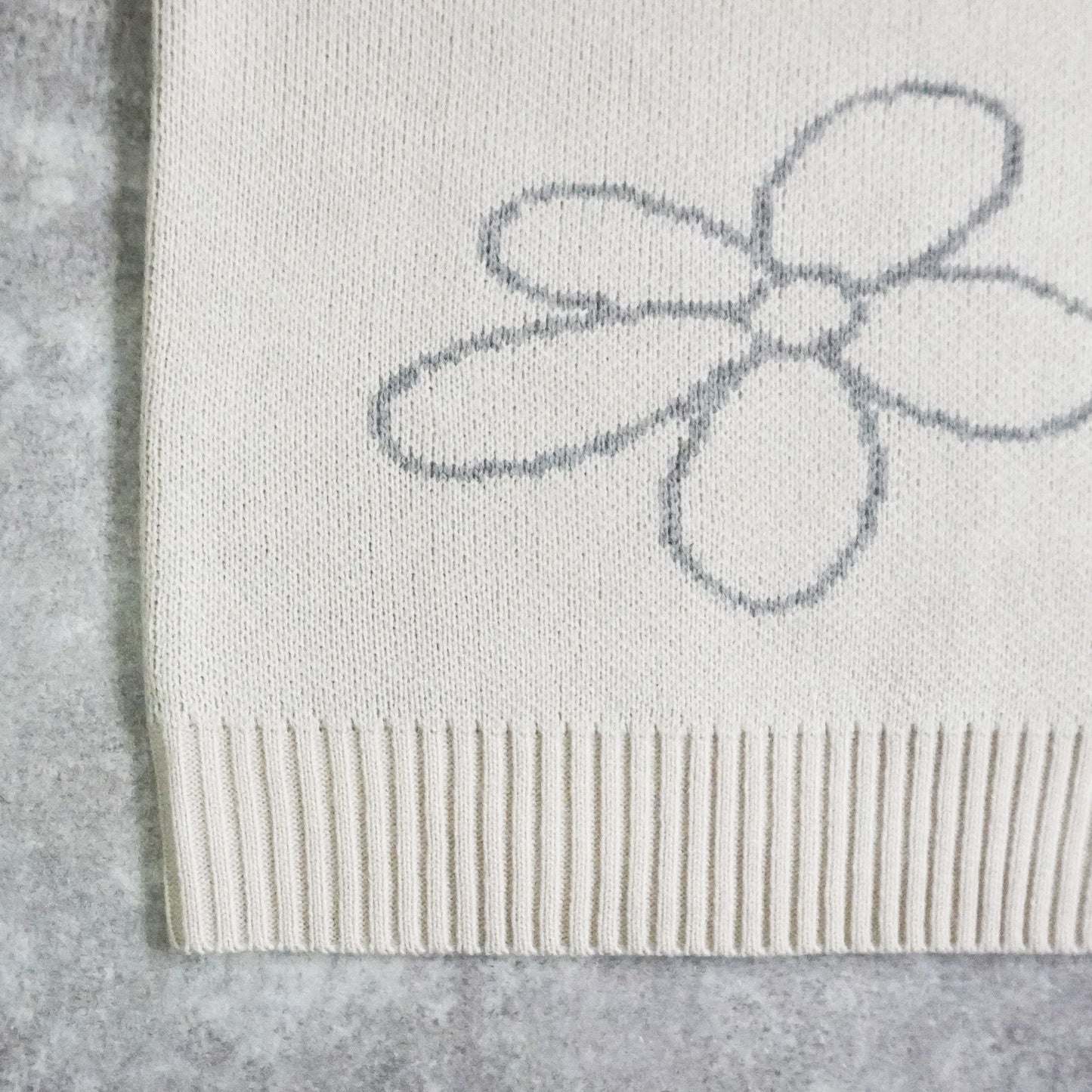 フラワージャガードニットプルオーバー