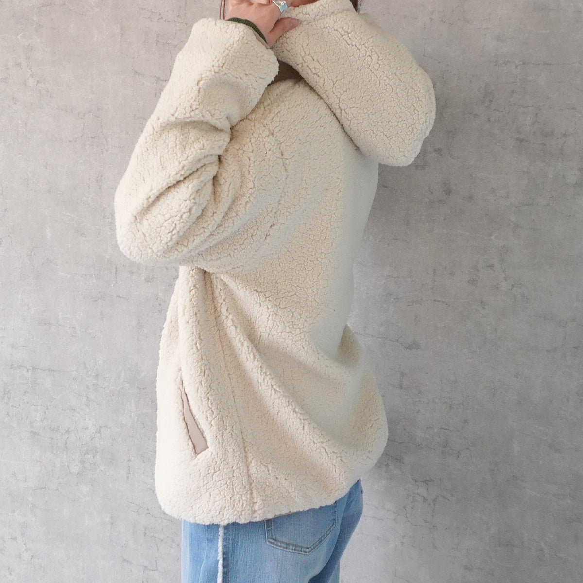 ボアフードブルゾン