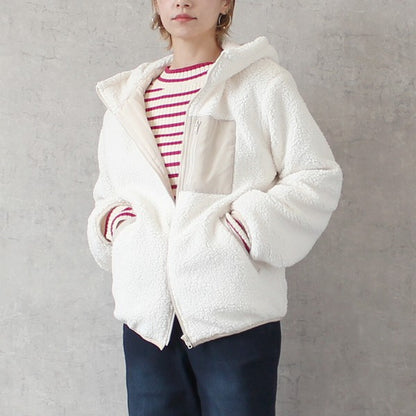 ボアフードブルゾン