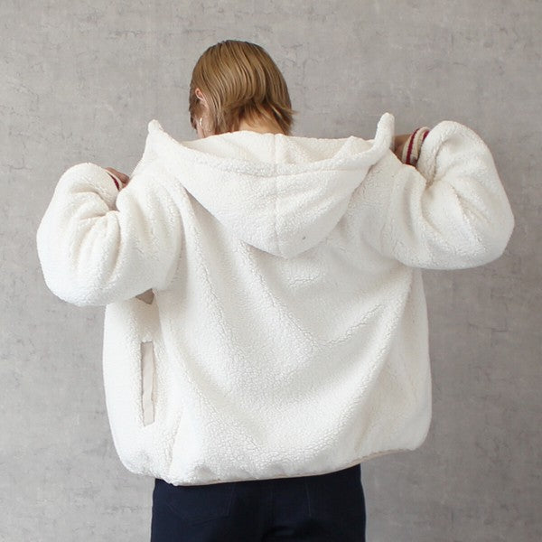 ボアフードブルゾン