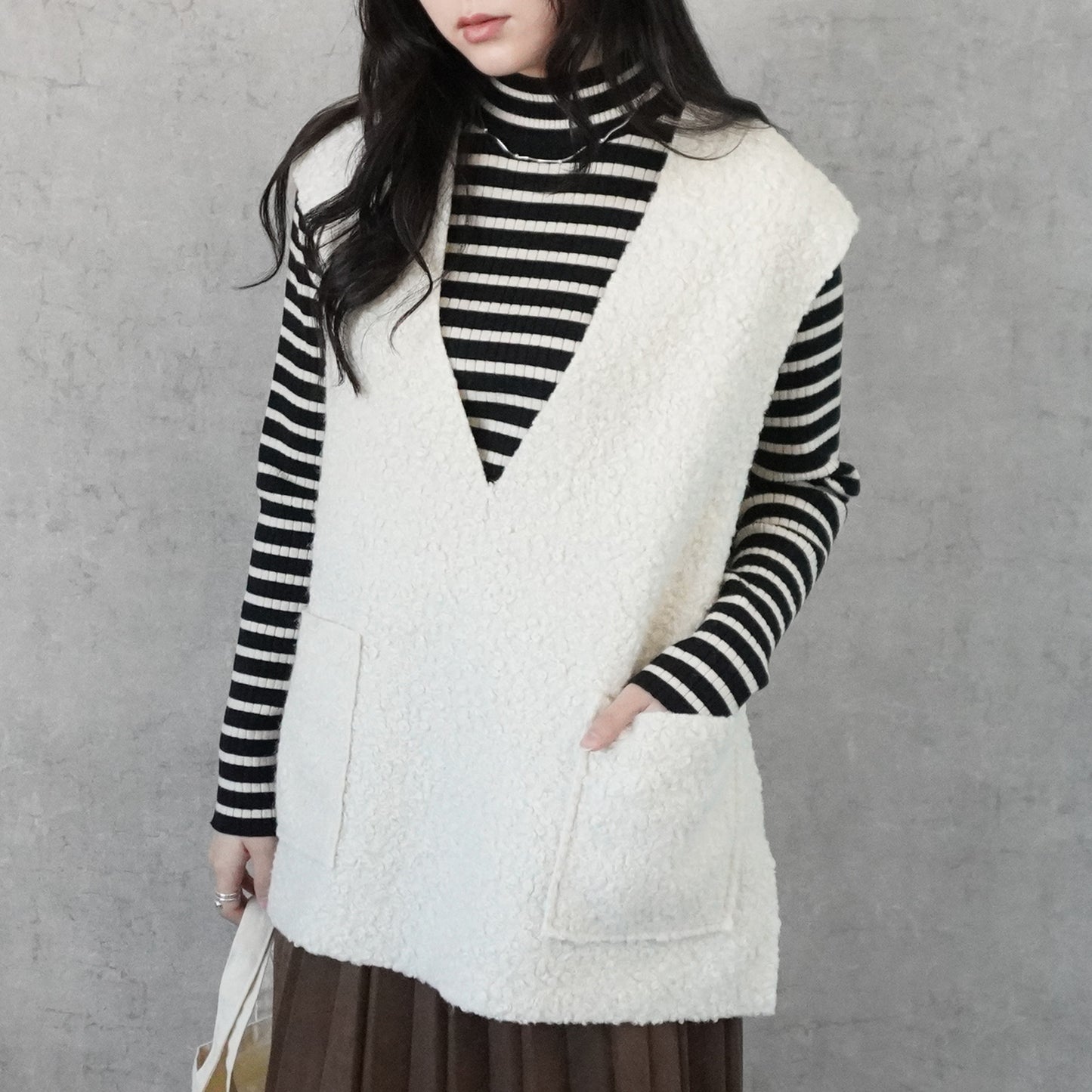 2WAYリバーシブルボアベスト