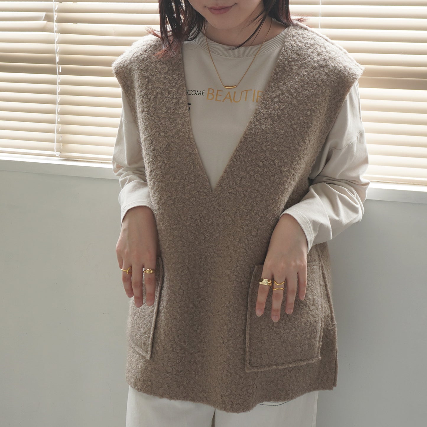 2WAYリバーシブルボアベスト