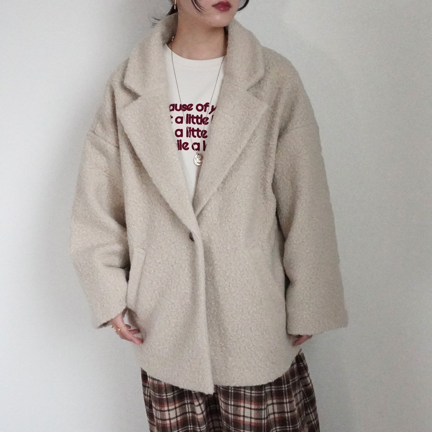 ボアテーラードコート