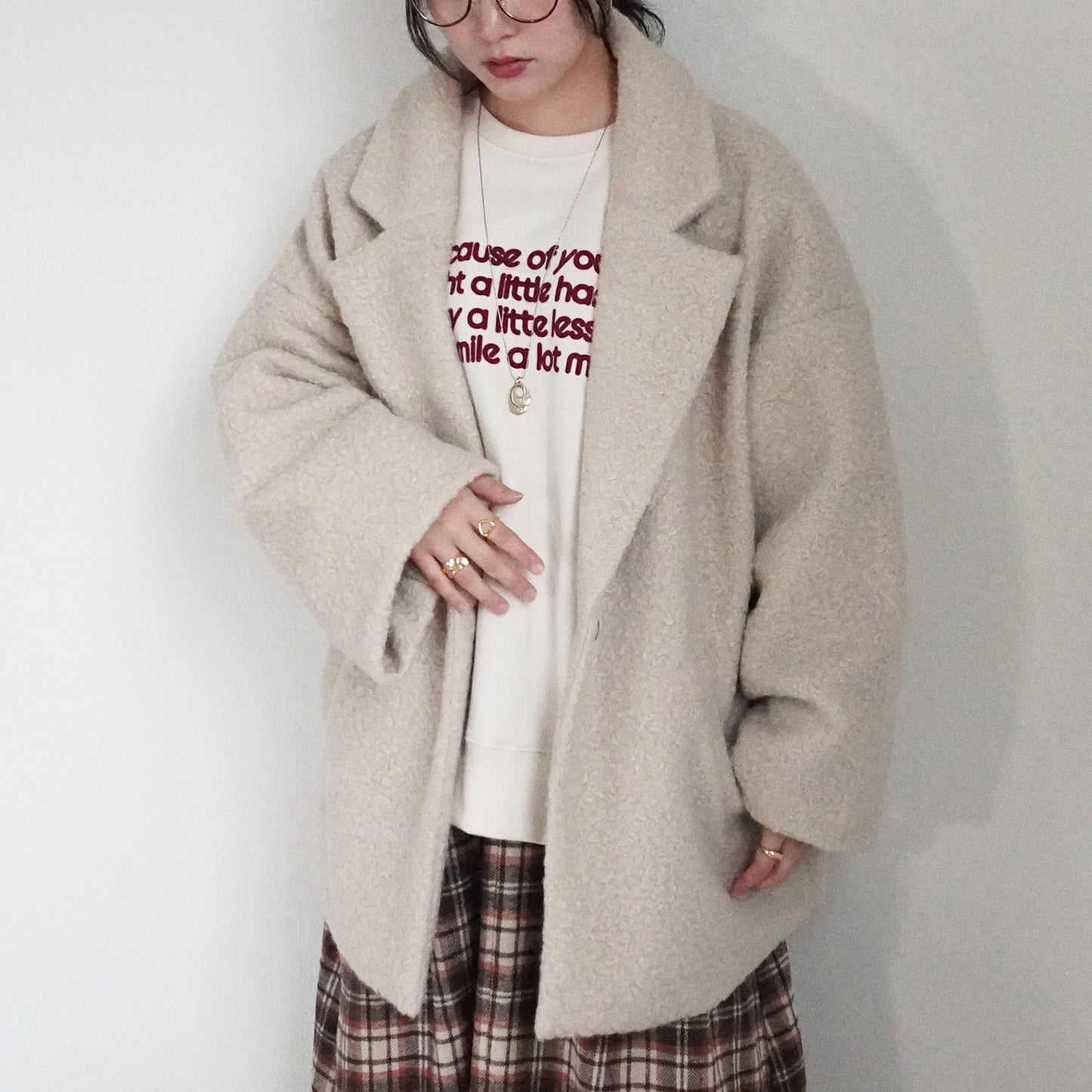 ボアテーラードコート