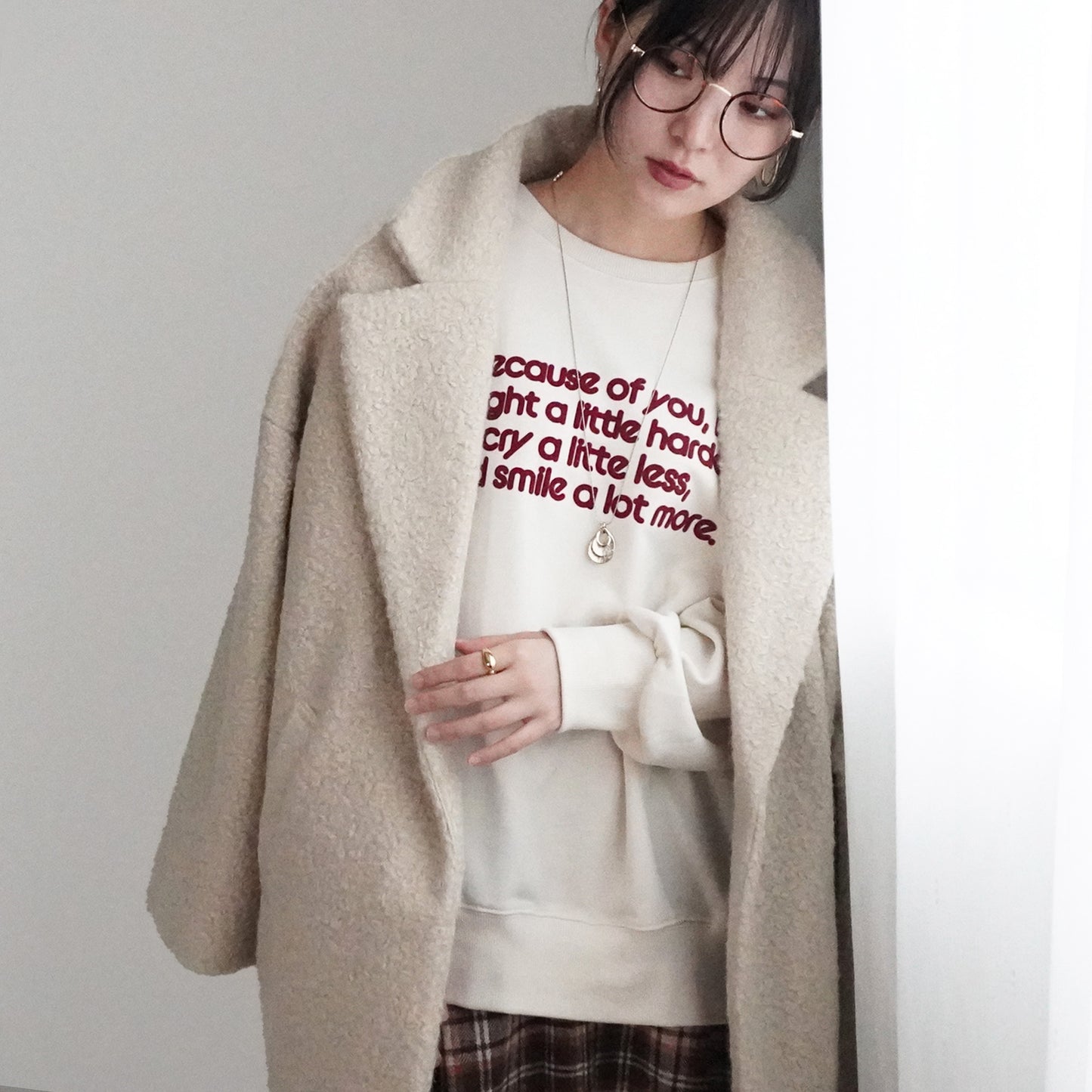 ボアテーラードコート