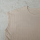 フレンチスリーブリブニットTシャツ