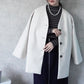 ノーカラーミドルコート