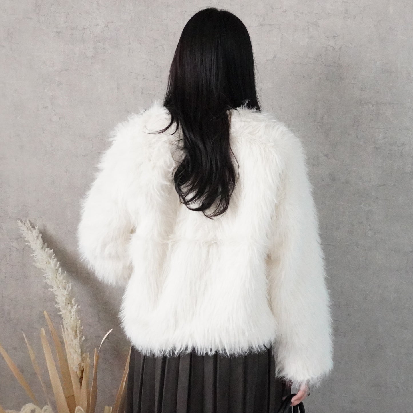 ロングファーシャギーコート
