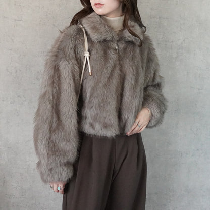 2wayカラーミックスファーブルゾン