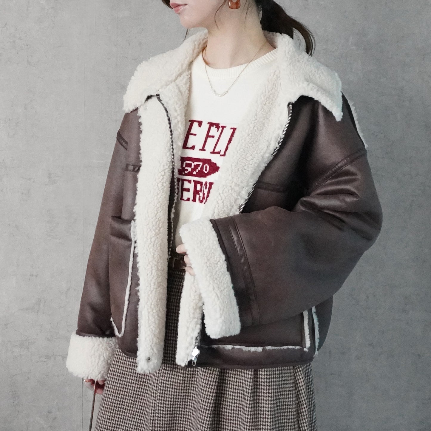 2WAYカラームートンジャケット