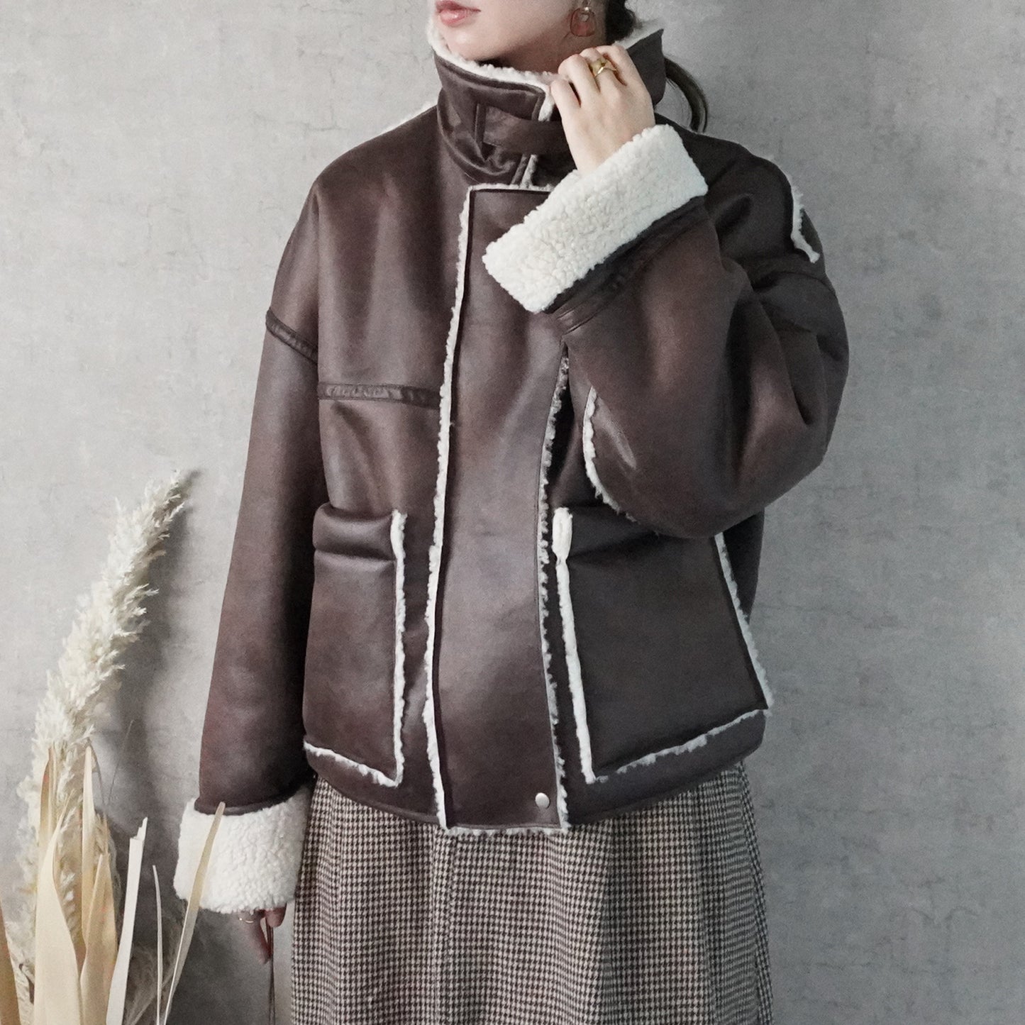 2WAYカラームートンジャケット