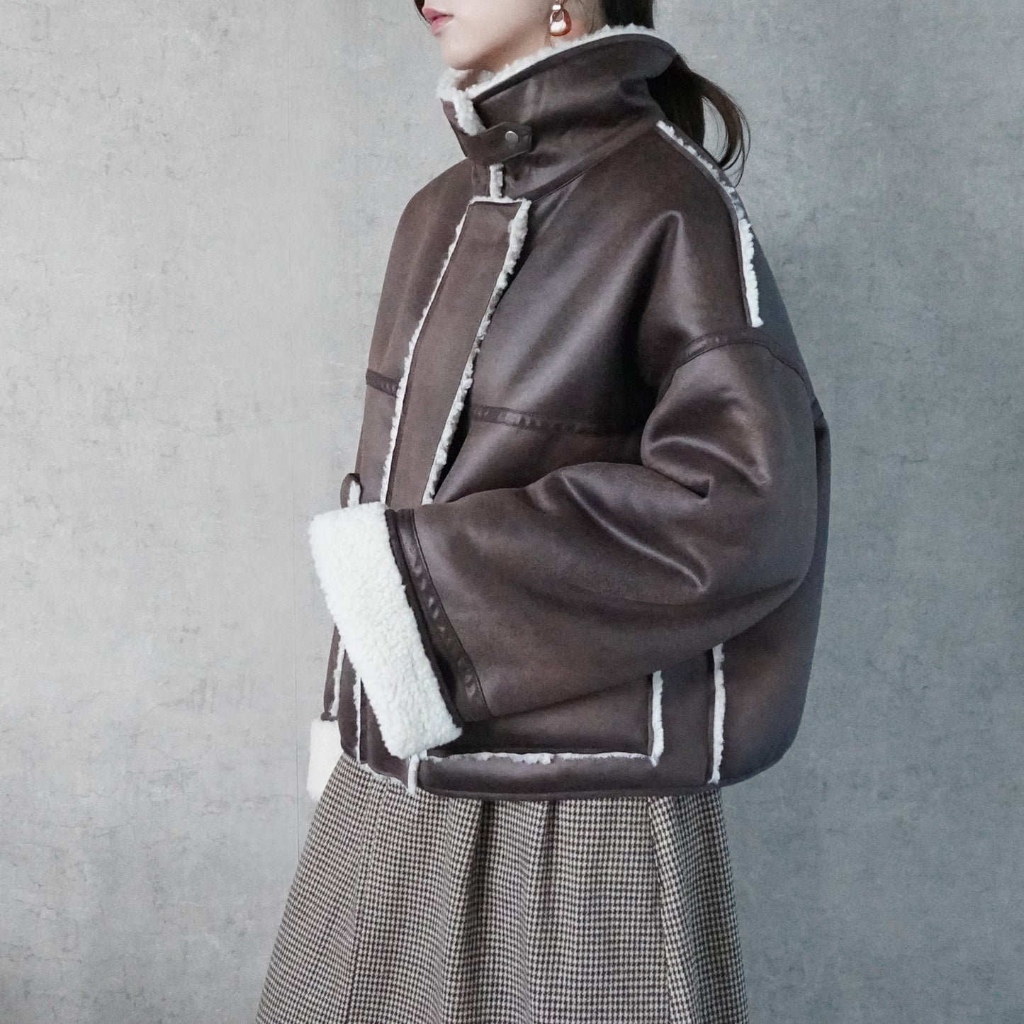 2WAYカラームートンジャケット