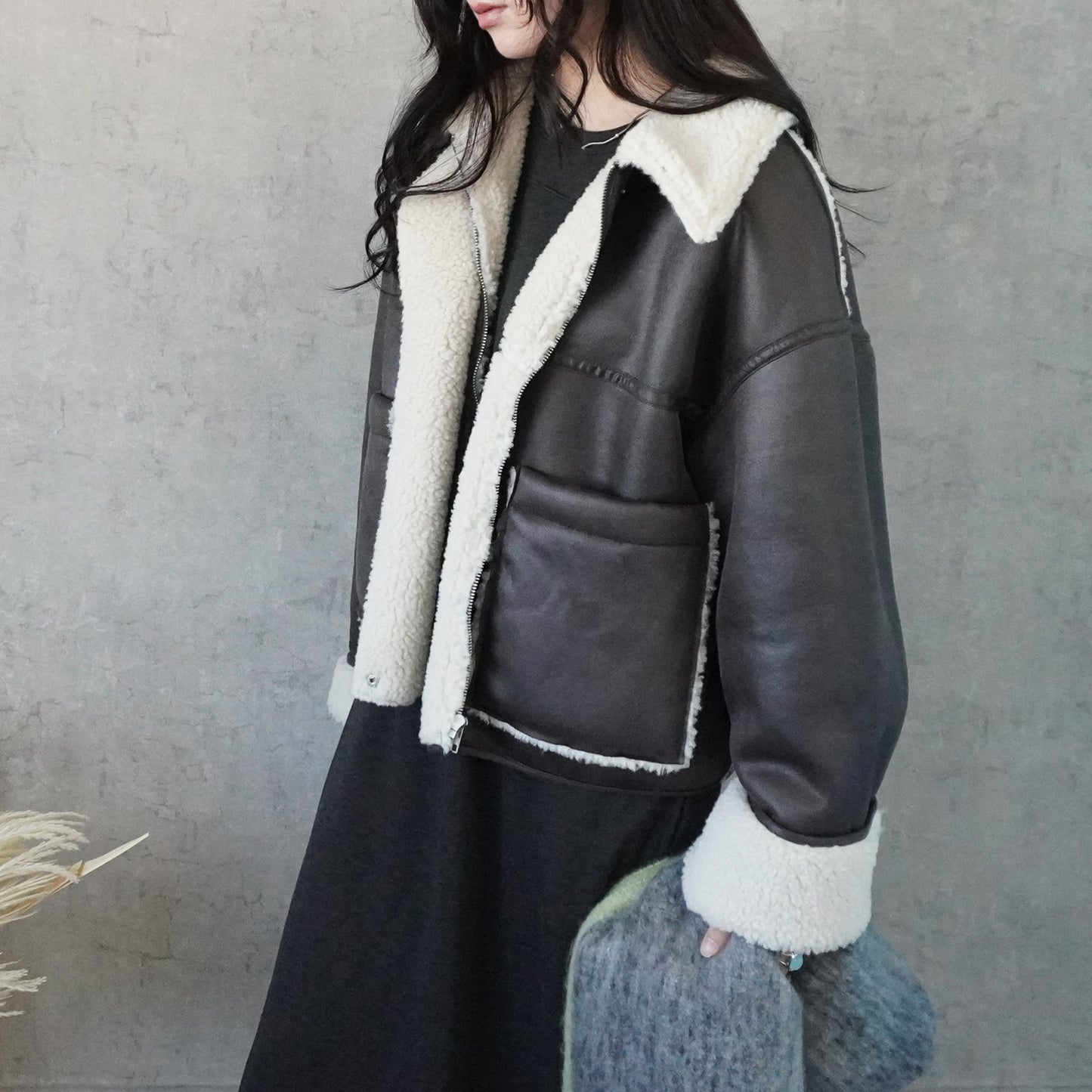 2WAYカラームートンジャケット