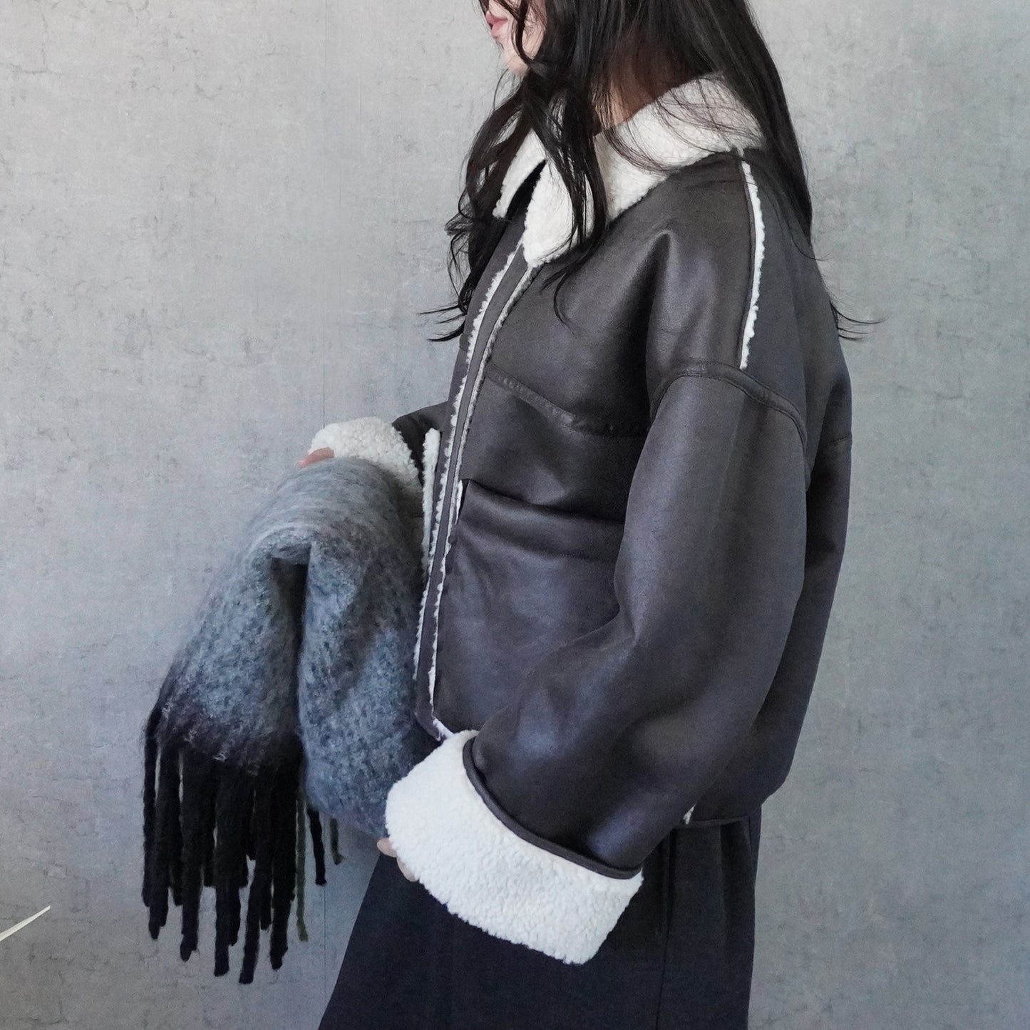 2WAYカラームートンジャケット