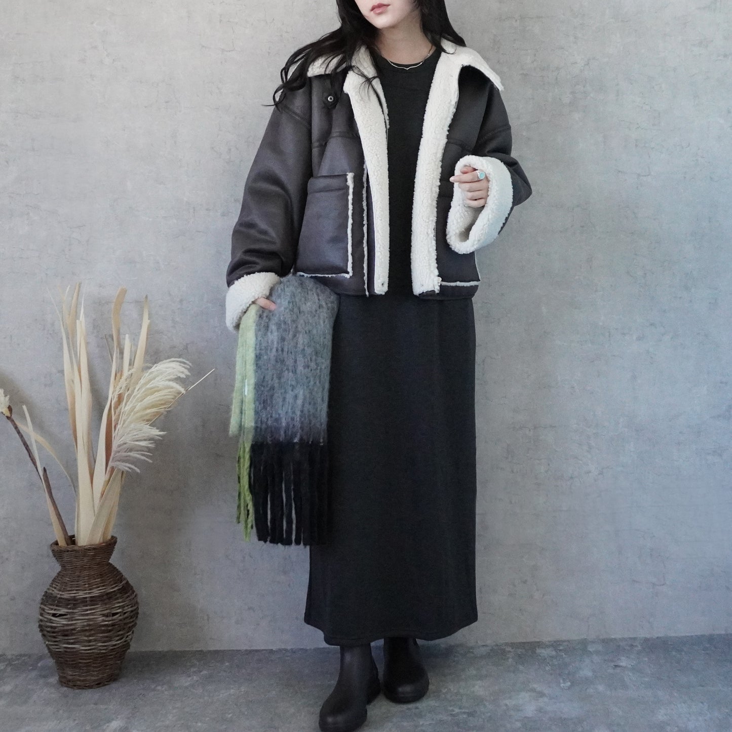 2WAYカラームートンジャケット