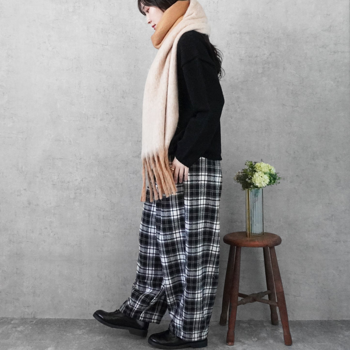 バイカラーメランジマフラー