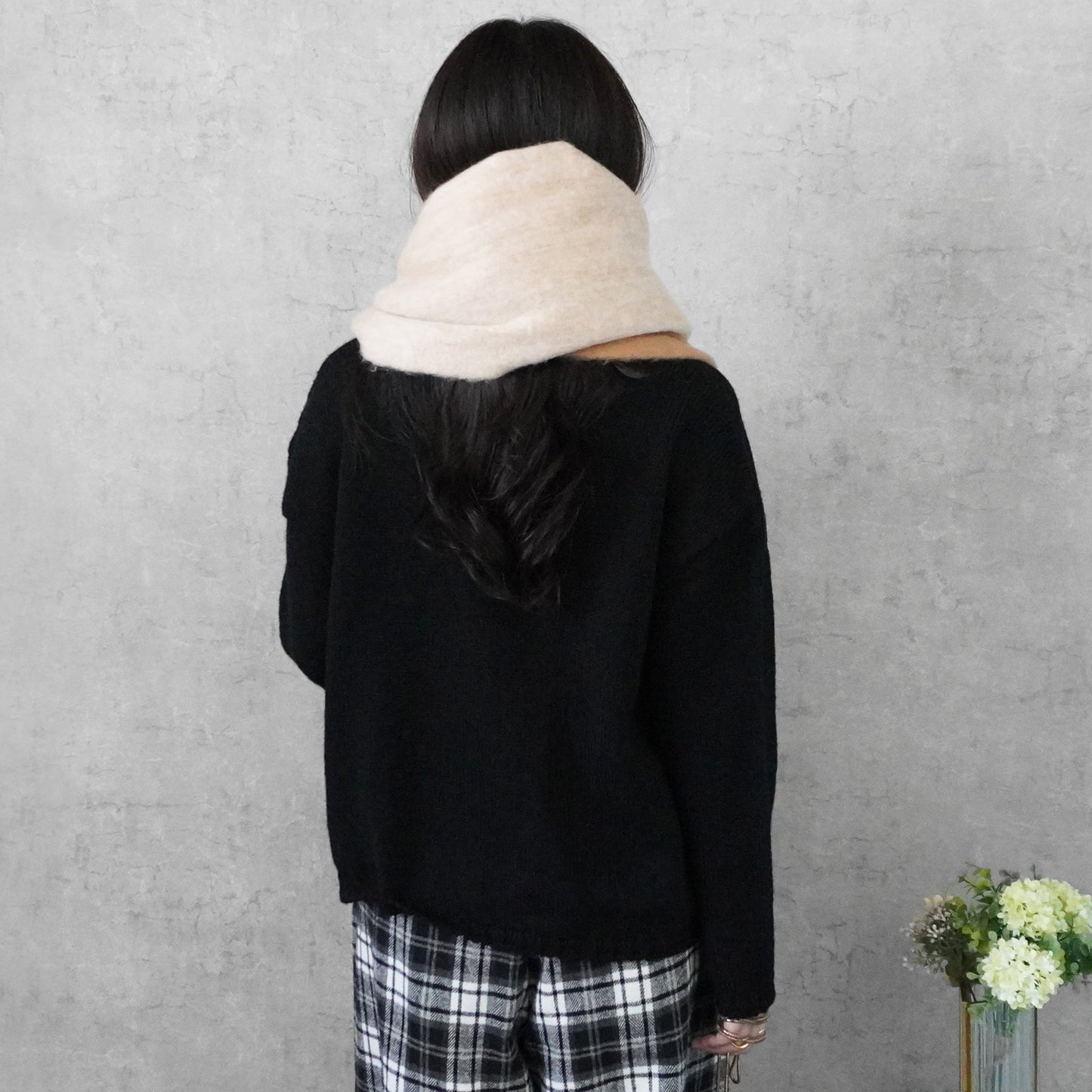 バイカラーメランジマフラー