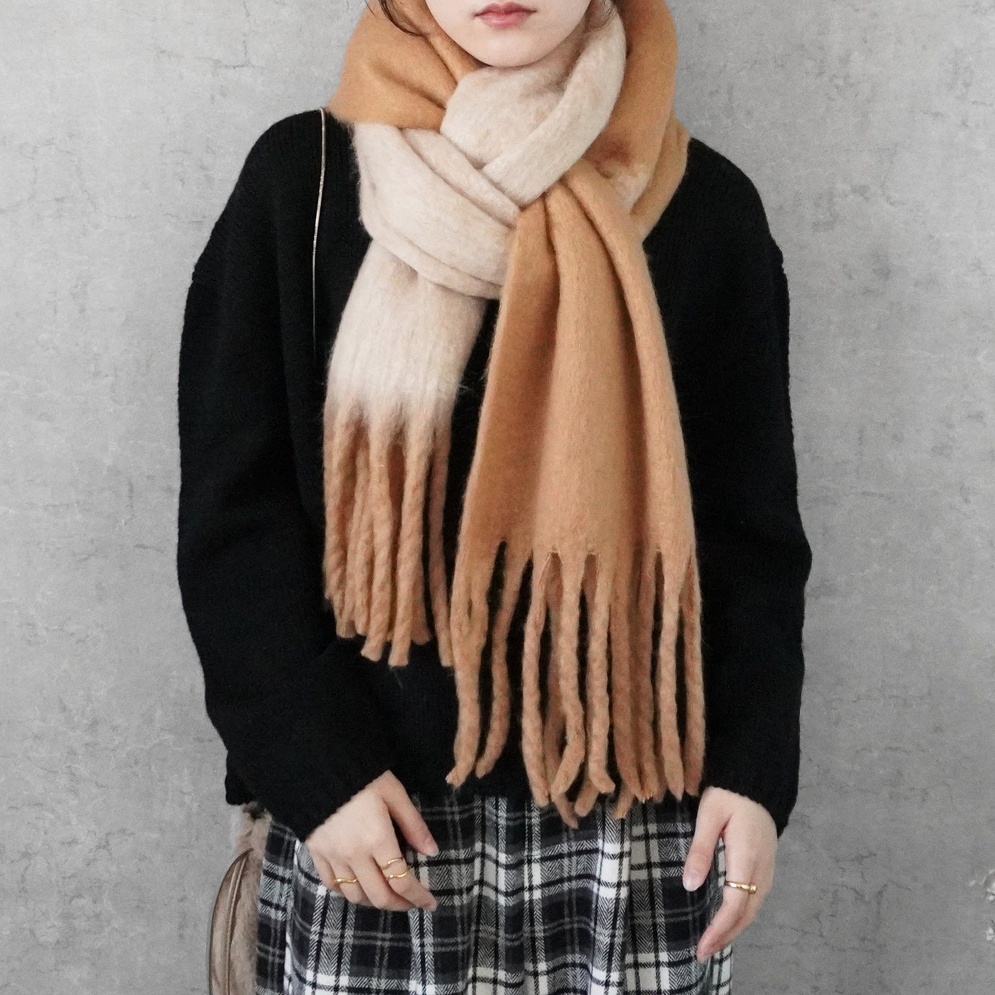 バイカラーメランジマフラー