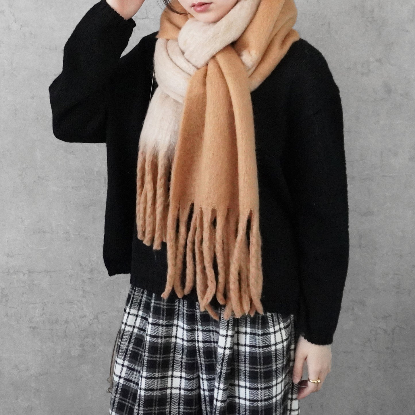 バイカラーメランジマフラー